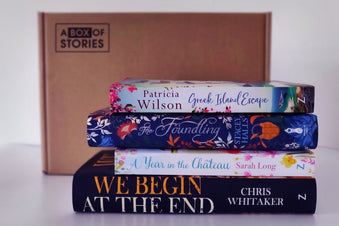 Quarterly Subscription Fiction Box of 4x New Surprise Books From A Box of Stories Book Club - Mystery Books Gift Box For Book Lovers