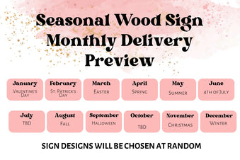 Seasonal Wood Frame Sign Home Decor